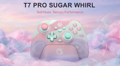 GameSir T7 Pro Sugar Whirl: controle sem fio para Xbox mais acessível da marca com joysticks TMR, dock e giroscópio