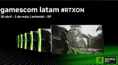 NVIDIA GeForce confirma estande na Gamescom Latam 2026 no Distrito Anhembi para testar jogos AAA e tecnologias