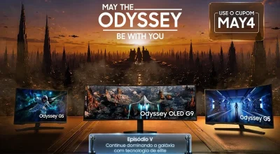 Samsung dá até 30% de desconto na linha de monitores Odyssey: veja como usar o cupom MAY4 entre 1 e 4 de maio