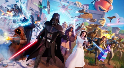 Fortnite ganha pacote Star Wars em maio: ilhas temáticas, corridas de tauntaun, missões de X‑Wing e evento de O Mandaloriano com Jon Favreau