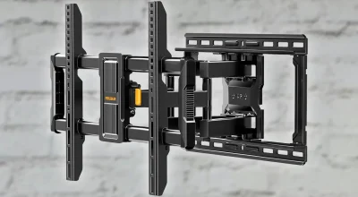 Economize mais de 50% no suporte de parede Perlegear UL Full Motion para TVs de até 97'' — oferta por US$34,75 com cupom