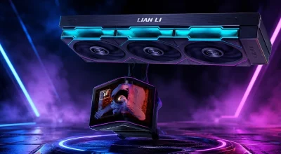 Lian Li Hydroshift II Curved 360: water cooler AIO com tela OLED curva motorizada de 6,67 polegadas, tubulação oculta e radiador slim de 24 mm