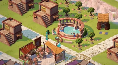 Theos: Cities of Myth — preview revela city-builder grego com fazendas em Tetris, bênçãos dos deuses e charme artístico, mas ainda com bugs