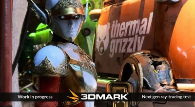 3DMark ganha novo benchmark de path tracing com Frame Generation e upscaling por IA — teaser da Thermal Grizzly na Computex revela cena em 4K