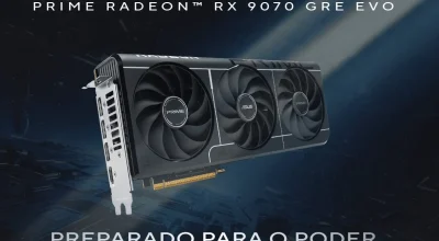 ASUS Prime Radeon RX 9070 GRE EVO mantém desempenho com PCB menor — o que muda, preço esperado e chegada ao Brasil