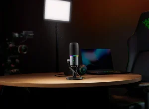 Razer Seiren V3 Pro: microfone com gravação 32-bit float, DSP integrado e conexões USB-C e XLR para streamers e criadores