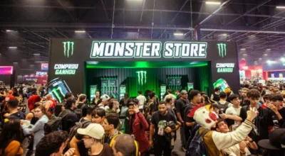 Monster Energy confirma presença na BGS 2026 com arena de eSports, promoção 'compre e ganhe' e experiência exclusiva para fãs