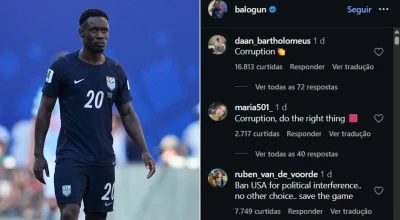 Balogun é invadido por críticas por anulação de cartão: